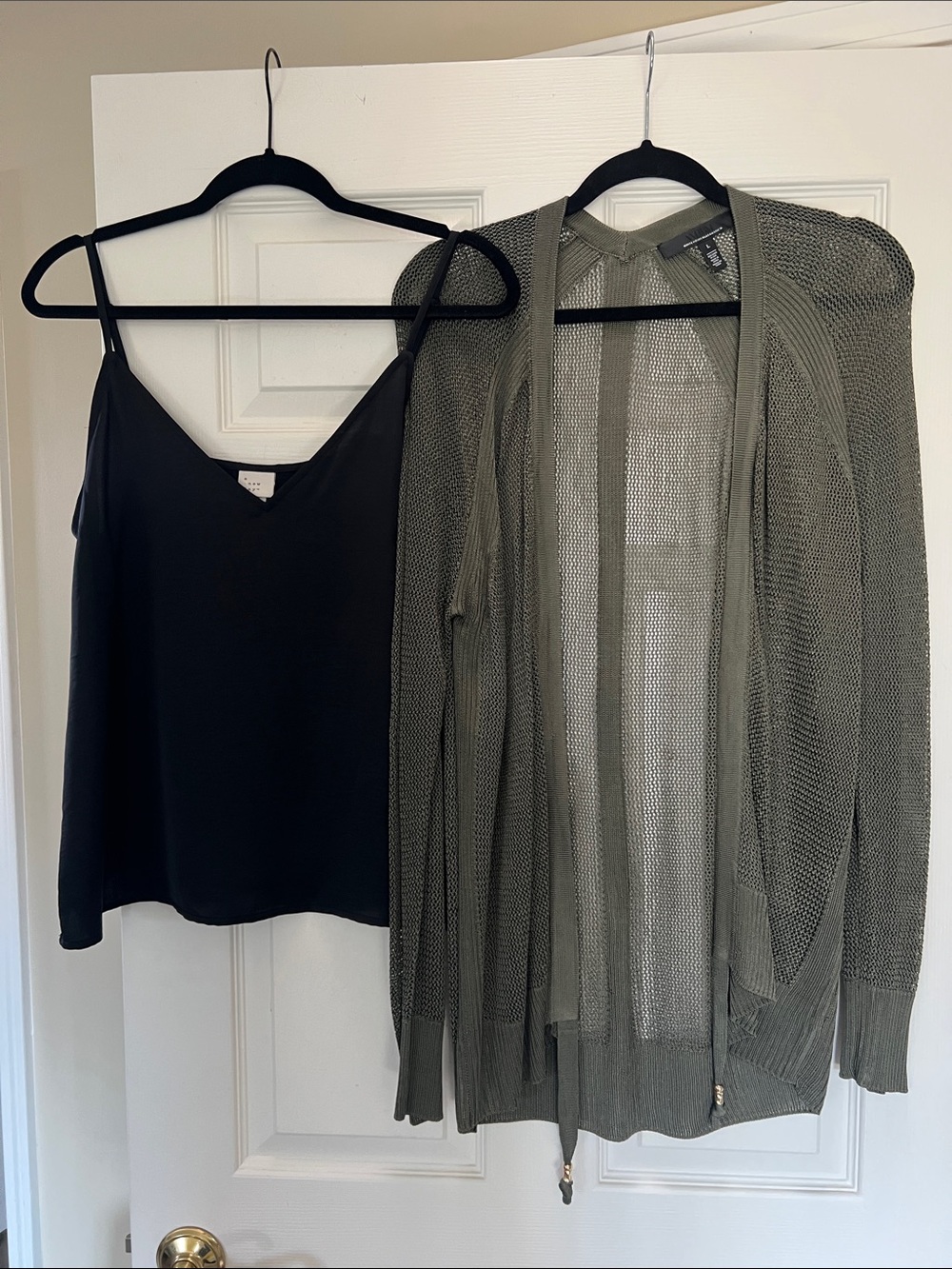 White House Black Matket Olive Open-Weave Lightweight Cardigan - Women's Sweater